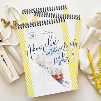 Akvarell színező könyvek Prágából 17x25cm