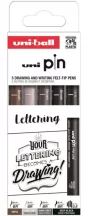 Liner készlet Uni Pin 5 db Lettering