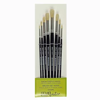 Set of bristle brushes mester 6000 round 8 pcs Set of bristle brushes mester 6000 round 8 pcs