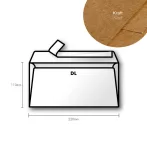 Paper envelope Pollen DL 110x220mm Kraft Paper envelope Pollen DL 110x220mm Kraft