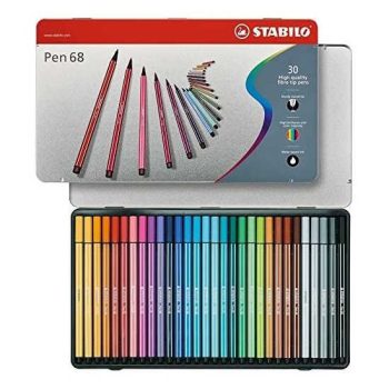 Filctoll készlet Stabilo Pen 68 - 30 db fémdobozban