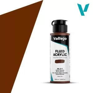 Akril festék Vallejo Fluid 100ml – 311 Burnt Sienna