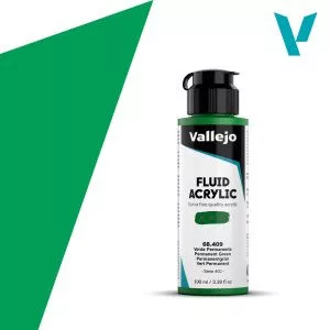Akril festék Vallejo Fluid 100ml – 409 Permanent Green