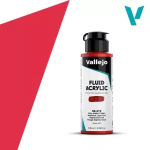 Akril festék Vallejo Fluid 100ml – 419 Naphtol Red Light