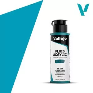 Akril festék Vallejo Fluid 100ml – 604 Cobalt Turquoise