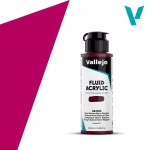 Akril festék Vallejo Fluid 100ml – 606 Quinacrd. Red Magenta
