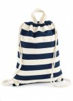 Nautical canvas backpack / pocket square - striped kék
