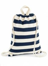 Nautical canvas backpack / pocket square - striped kék