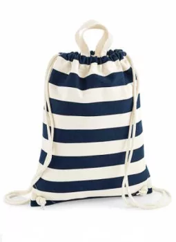Nautical canvas backpack / pocket square - striped kék