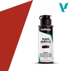 Akril festék Vallejo Fluid 100ml – 824 Quinacridone Burnt Orange