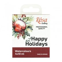 Rosa 4x10ml akvarellfesték készlet Christmas Edition 1