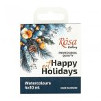 Rosa akvarellfesték készlet 4x10ml Christmas edition 2
