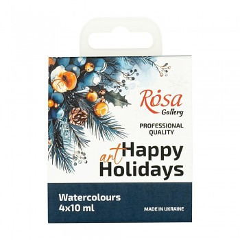 Rosa akvarellfesték készlet 4x10ml Christmas edition 2