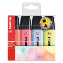   Szövegkiemelő készlet Stabilo Boss Original – 4 db Pastel