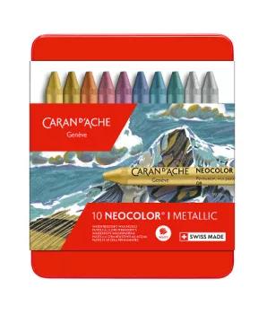 Viasz pasztell készlet Neocolor I 10 db fémes