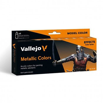 Vallejo modellező festékkészlet 8x18ml – Metallic Colors