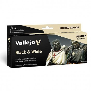 Vallejo modellező festékkészlet 8x18ml – Black & White by Angel Giraldez
