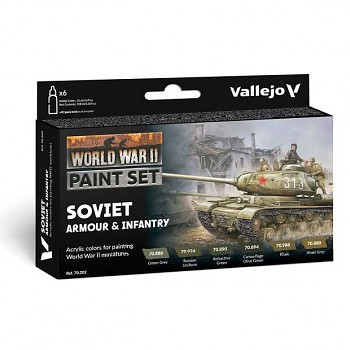 Vallejo modellező festékkészlet 6x18ml – Soviet Armour & Infantry