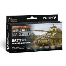   Vallejo modellező festékkészlet 6x18ml – British Armour & Infantry