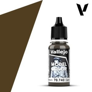 Vallejo modellező festék 18ml – 740 Cam. Middle Brown