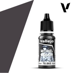 Vallejo modellező festék 18ml – 865 Oily Steel (Metallic)