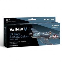   Vallejo airbrush festékkészlet 8x18ml – US Navy & USMC WWII