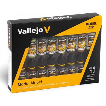 Vallejo 16×18ml airbrush festékkészlet – set – Allied WWII