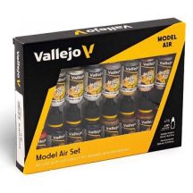 Airbrush festék set Vallejo 16x18ml – Metallic Effects