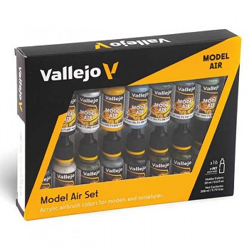 Airbrush festék set Vallejo 16x18ml – Model Air Set:WWII British RAF & FAA