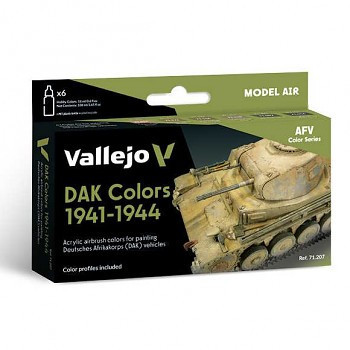 Airbrush festék set Vallejo 6x18ml – DAK Colors 1944