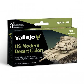 Vallejo airbrush festékkészlet 6x18ml – US Modern Desert Colors