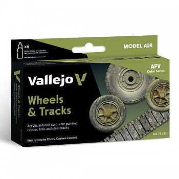 Vallejo airbrush festékkészlet 6x18ml – Wheels & Tracks