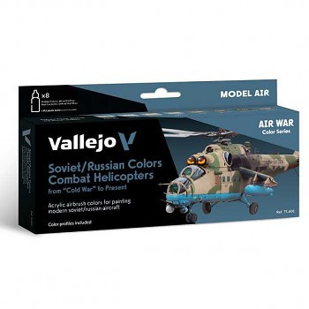 Airbrush festék set Vallejo 8x18ml – Soviet / Russian Colors Combat Helicopters post WWII to present