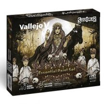   Vallejo modellező festékkészlet – with miniature – Essential Paint Set by Squidmar Miniatures