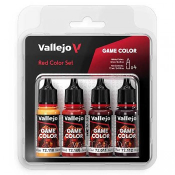 Vallejo modellező festékkészlet 4x18ml – Red Color Set