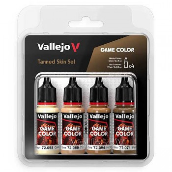 Vallejo modellező festékkészlet 4x18ml – Tanned Skin Set