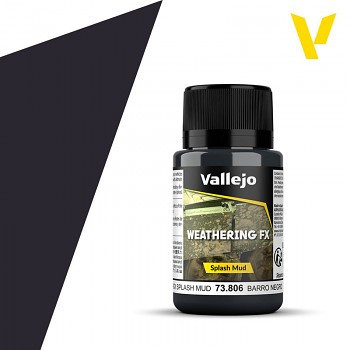 Vallejo Weathering FX 40ml – Black Splash Mud