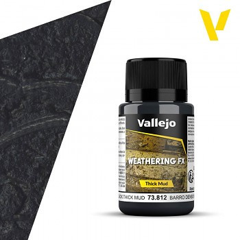 Vallejo Weathering FX 40ml – Black Thick Mud