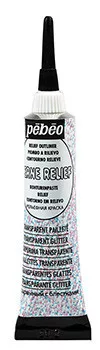Contour for glass Cerne Relief 20ml - átlátszó glitter Contour for glass Cerne Relief 20ml - átlátszó glitter