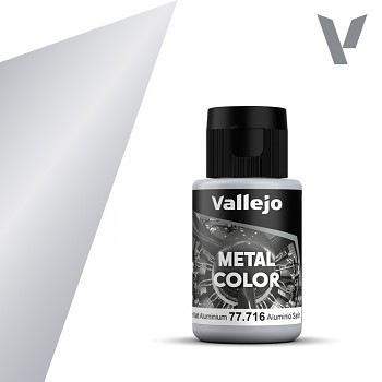 Vallejo Metal Color festék 32ml – 716 Semi Matt Aluminium