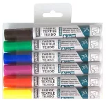 Marker szett világos textíliákhoz 7A 6 db - hegy 1mm