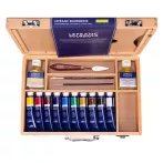 Olajfesték készlet Lefranc Fine oil 10x40ml fa doboz
