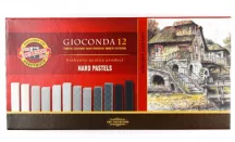 Gioconda keménypasztell 12 db - szürke árnyalatok