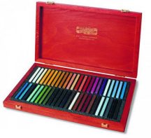 Luxus kemény pasztel készlet 48 db fa dobozban