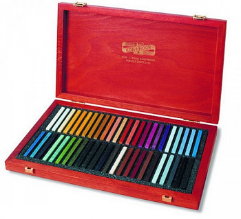 Luxus kemény pasztel készlet 48 db fa dobozban