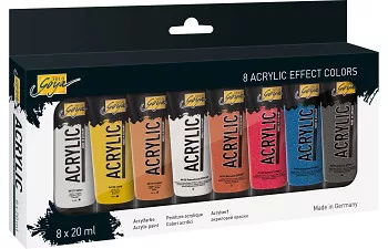 Set of acrylic paints Kreul Solo Goya 8x20ml metallic shades