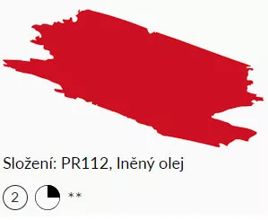 Olajfesték Umton 20ml – 0051 Állandó vörös közepes