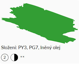 Olajfesték Umton 20ml – 0074 Állandó világos zöld