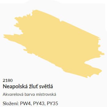 Akvarellfesték Umton 2.6ml – 2180 Világos Nápolyi sárga