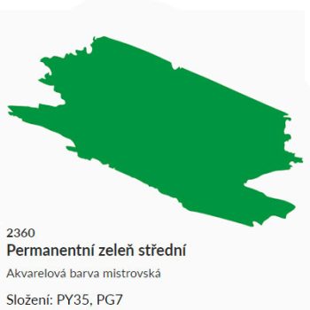 Akvarellfesték Umton 2.6ml – 2360 zöld permanens közepes